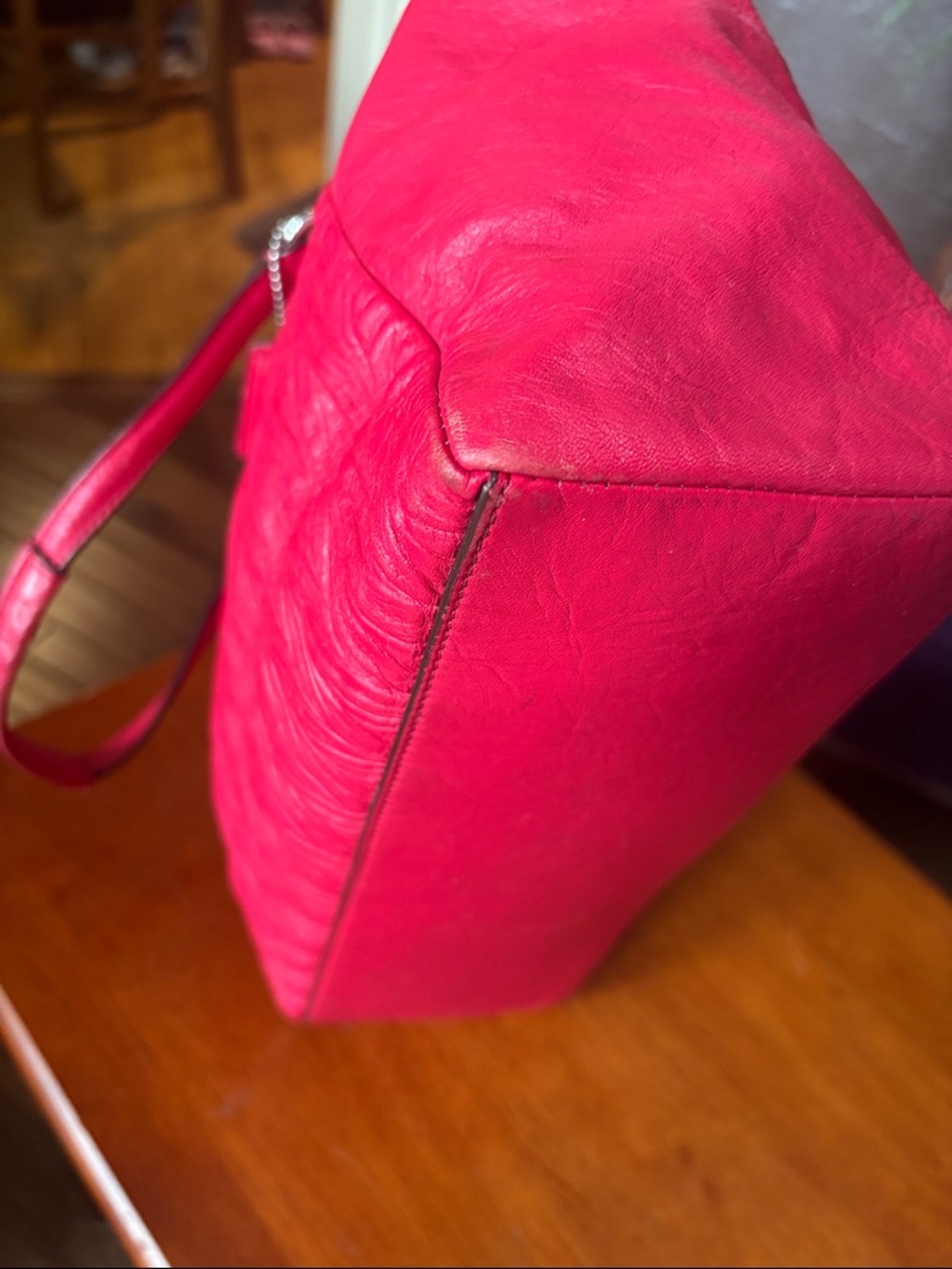 Coach Madison Gathered Leather Satchel F29234 Pink Leather Handbag Purse - Picture 9 of 16
